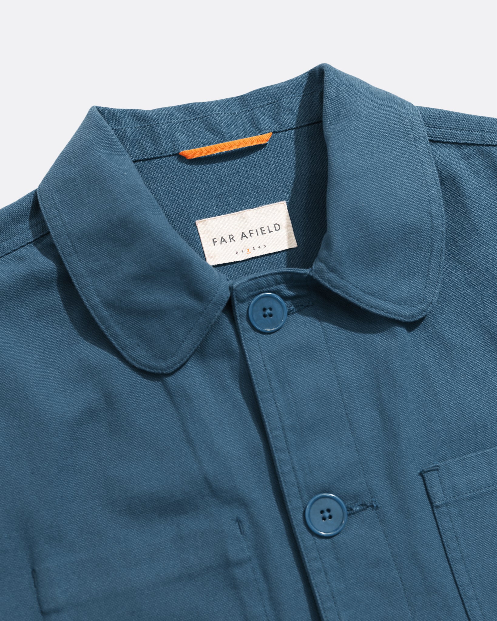 Station Jacket – Blue Canvas Chore Coat | Far Afield