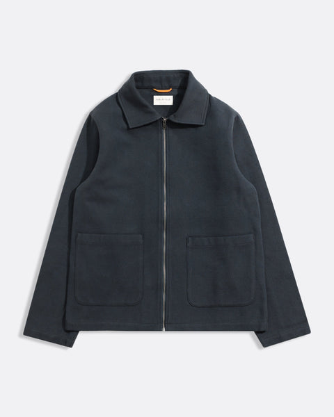 Josef Jacket – Navy | Men's Zip-Through Blouson | Far Afield