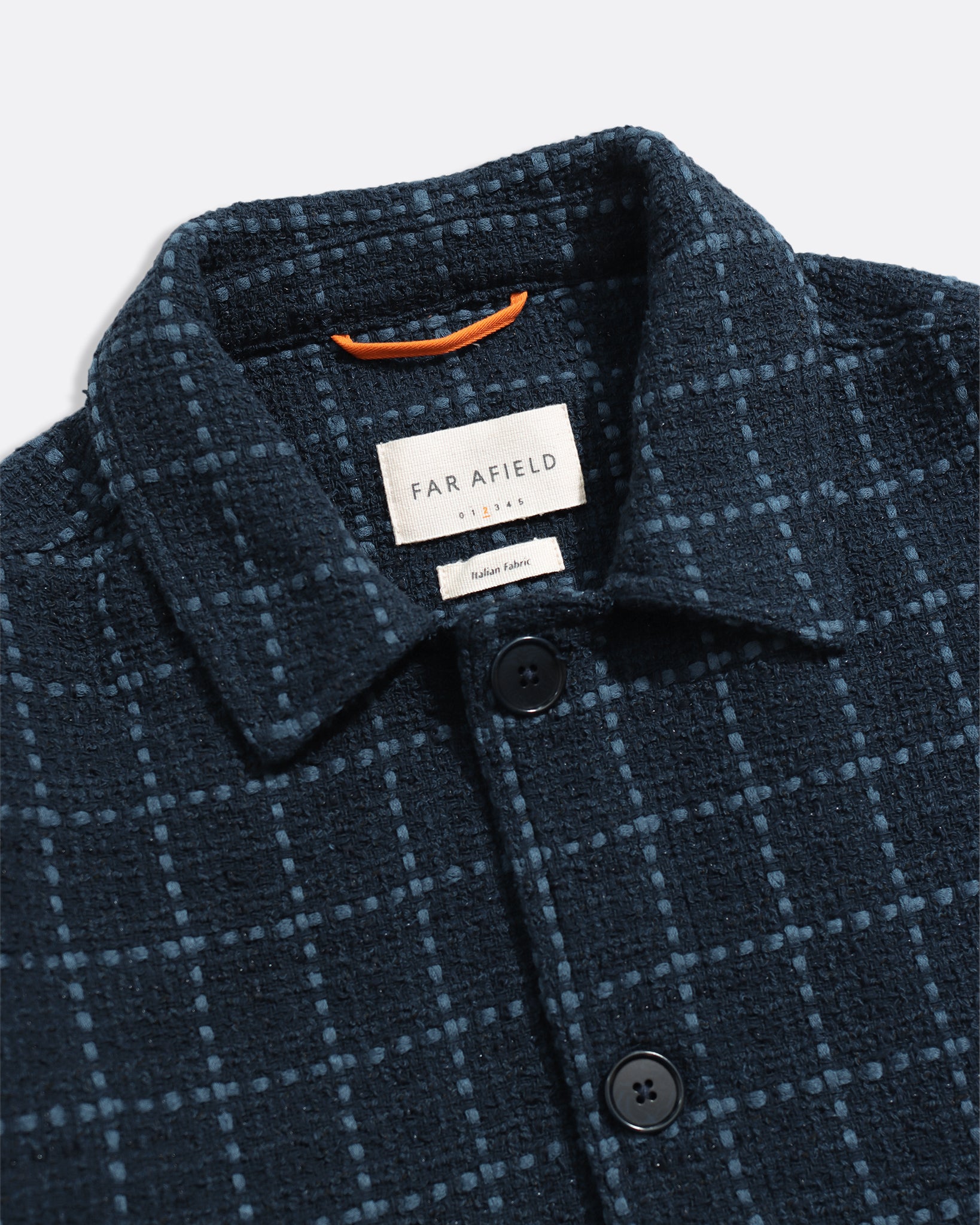 Bisset Coat – Navy Windowpane Chore Coat | Far Afield