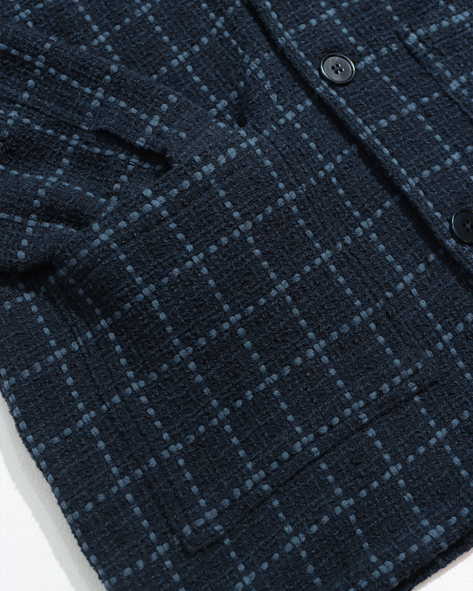 Bisset Coat – Navy Windowpane Chore Coat | Far Afield