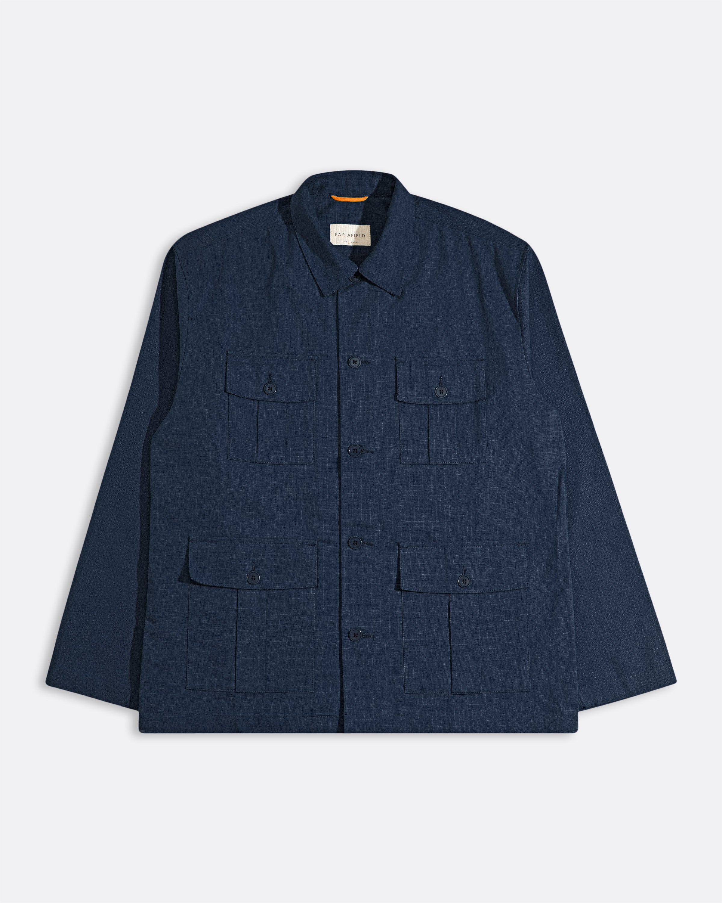 Cotton Ripstop Field Jacket Navy · Far Afield