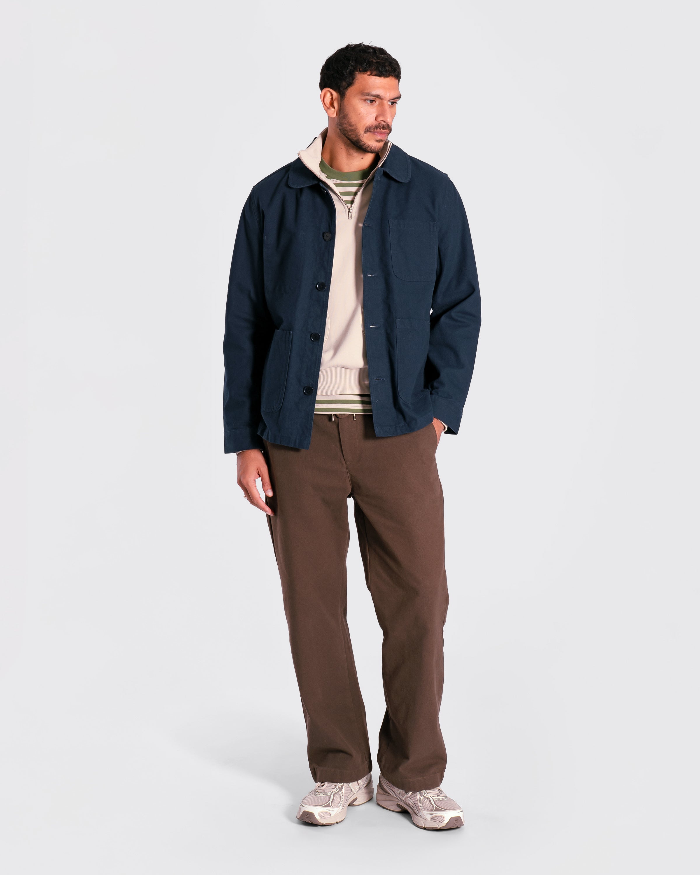 Station Jacket | Men's Chore Jacket in Navy Canvas · Far Afield