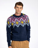 Jumpers · Miyuki Knit - Insignia Blue / Multi Organic Cotton Blend