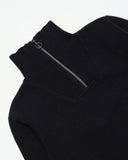 Funnel Neck · Boko Funnel Neck Knit - Black Lambswool Blend