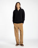 Funnel Neck · Boko Funnel Neck Knit - Black Lambswool Blend