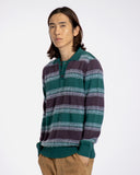 Knitted Polos · Kier Knitted Polo - Deep Teal / Multi Gellano Stripe