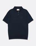 Knitted Polos · Jacobs Perforated Lace Polo - Navy Iris