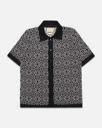 Cardigans · Zigger Cardigan - Black / White Rail Pattern