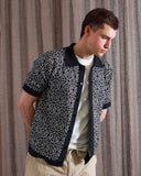 Cardigans · Zigger Cardigan - Black / White Rail Pattern