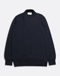 Jumpers · Sergey Roll Neck - Navy Organic Cotton