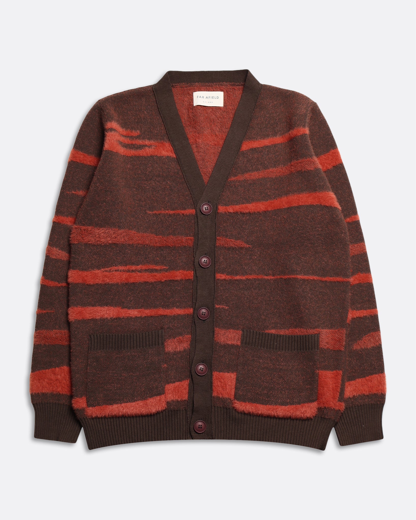 Buckley Cardigan - Brown Landscape Repeat – Far Afield
