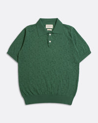 Knitted Polos · Belser Polo - Sun Swirl Tropical Green