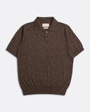 Knitted Polos · Belser Polo - Sun Swirl Dark Brown