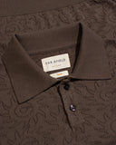 Knitted Polos · Belser Polo - Sun Swirl Dark Brown