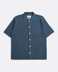 Knitted Tops · Heitor Knit Shirt - Aegean Blue