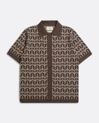 Cardigans · Zigger Cardigan - Palm Tree Dark Brown