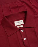 Knitted Polos · Jacobs Punched Stripe Polo - Deep Red