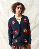 Cardigans · Floral Crochet Cardigan - Navy Iris