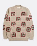 Jumpers · Floral Crochet Knit - Peyote Sand