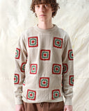 Jumpers · Floral Crochet Knit - Peyote Sand