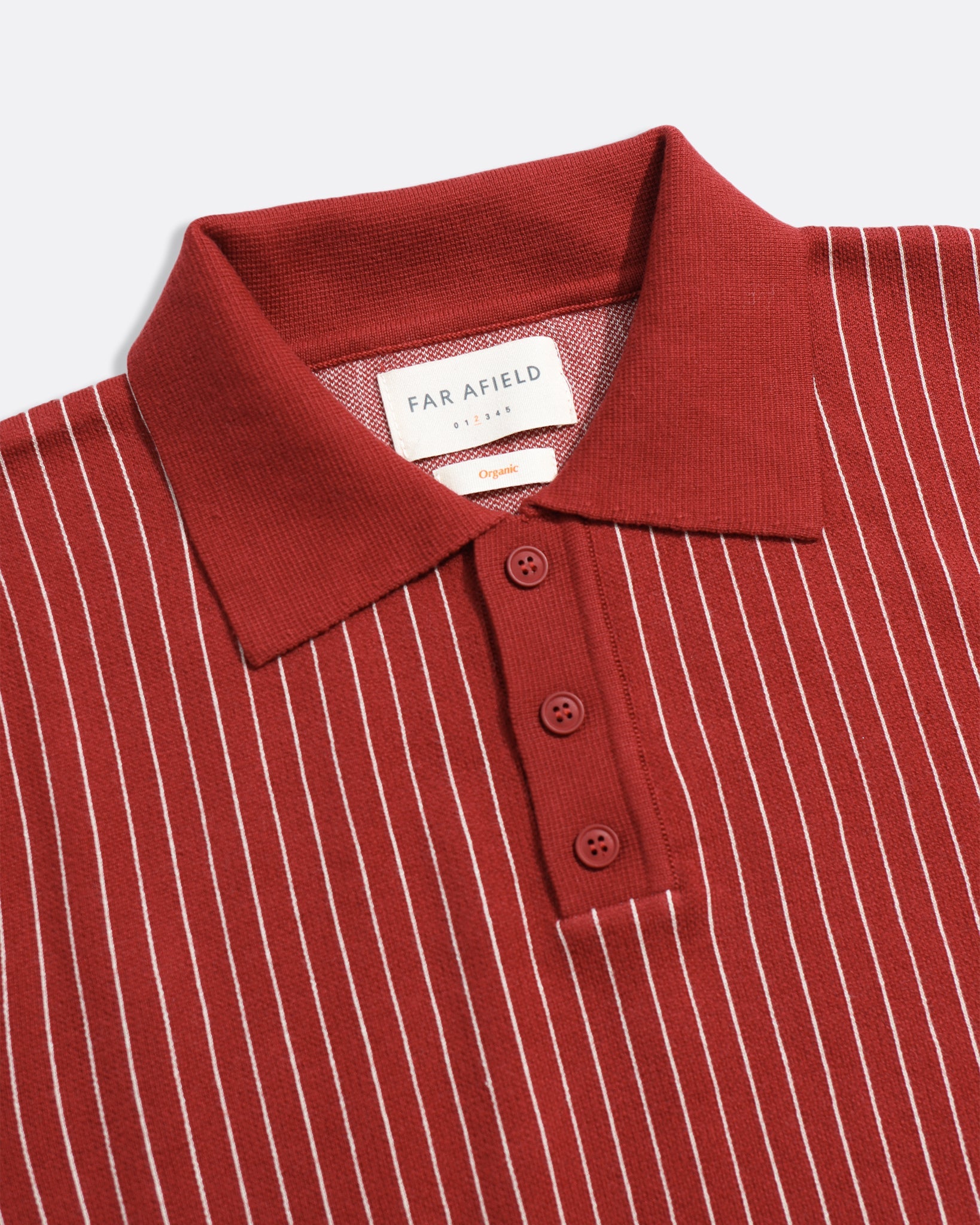 Benny Knit Polo Red | Archive Stripe Polo Shirt – Far Afield