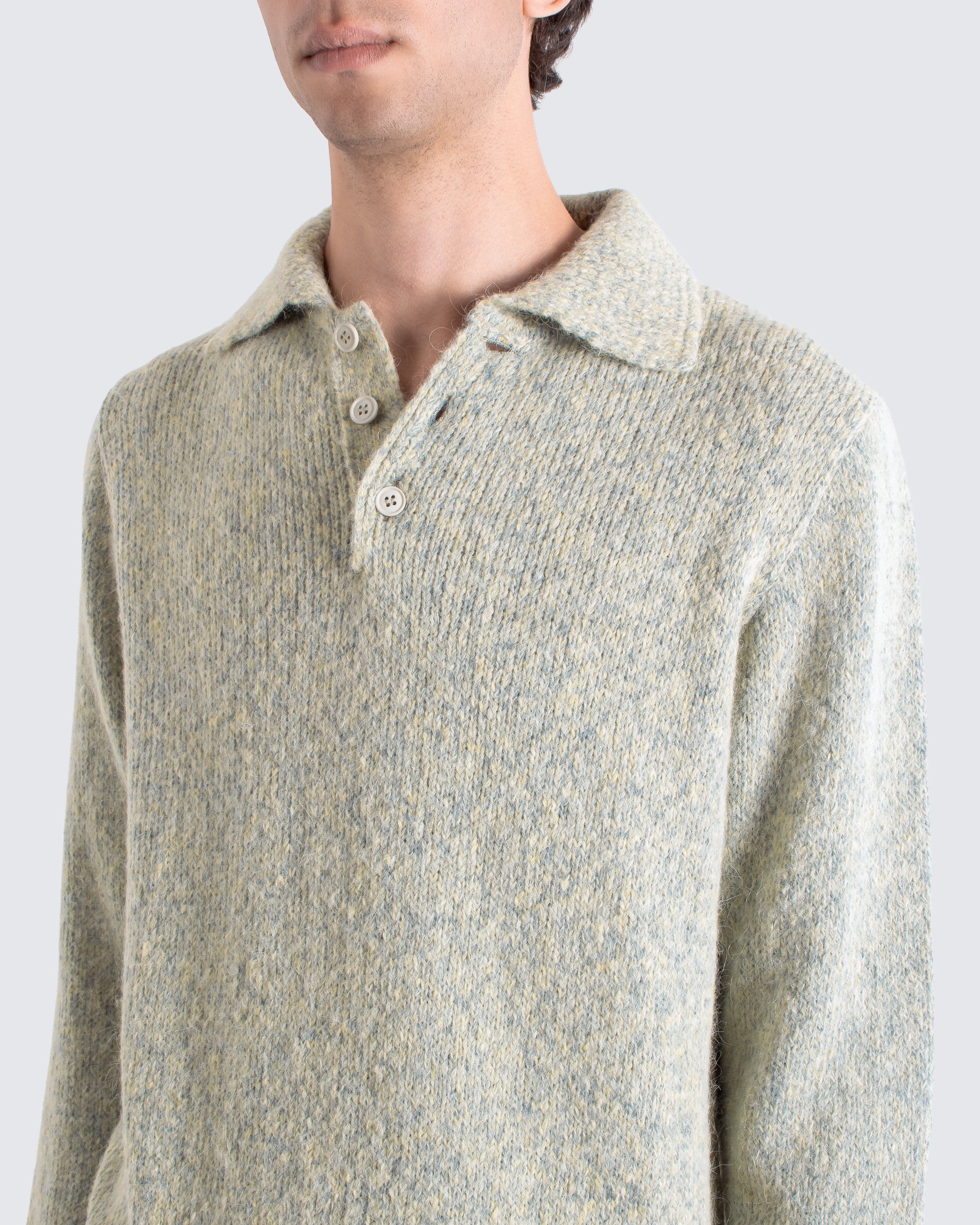 や*ー様 Stone polo shirt archive Kier Knit Polo Stone | Brushed Textured Polo Shirt – Far Afield