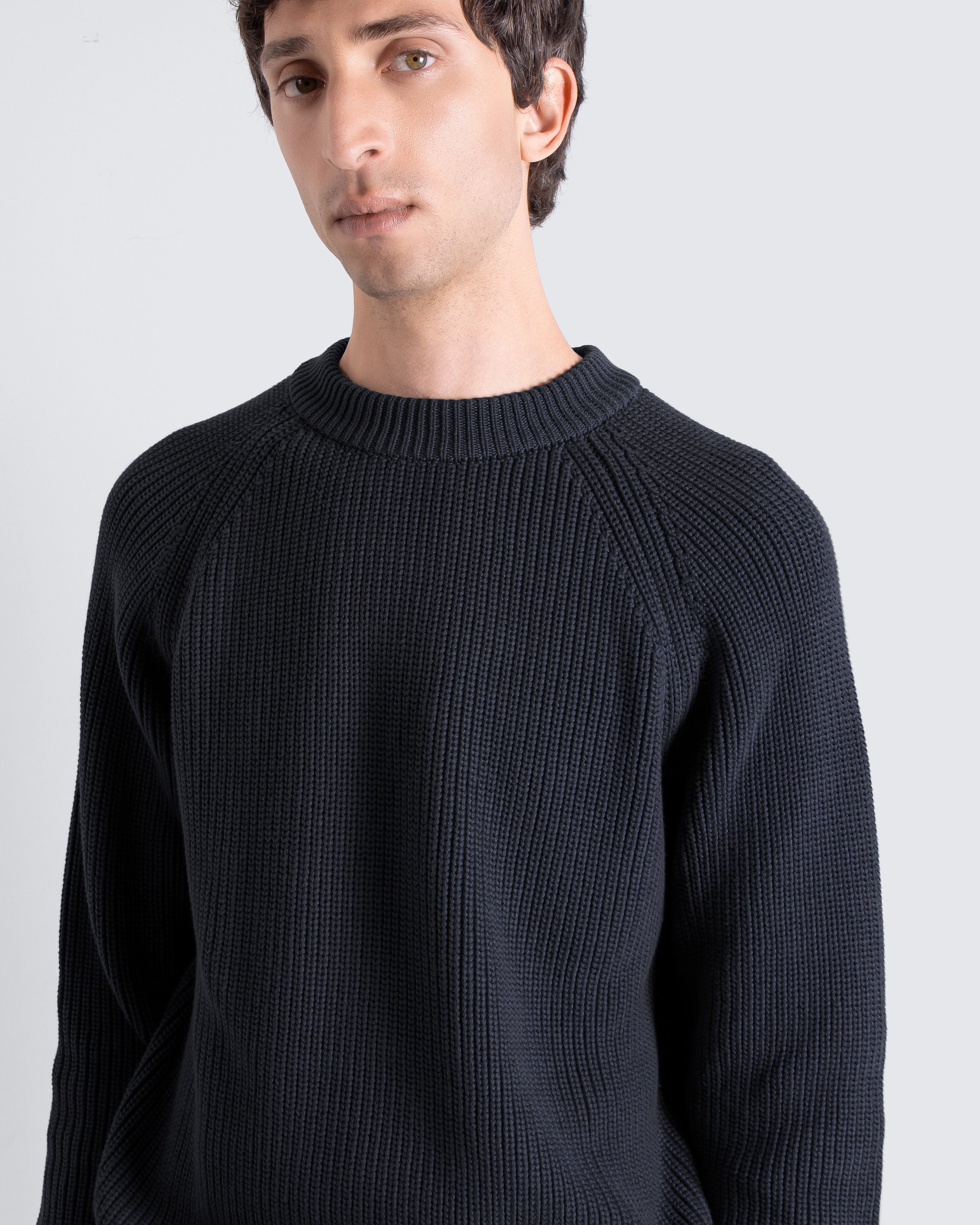 T*A様 REFOMED STADIUM KAUCHIN KNIT NAVY×B Herbert Knit Navy | Raglan Sleeve Midweight Sweater – Far Afield