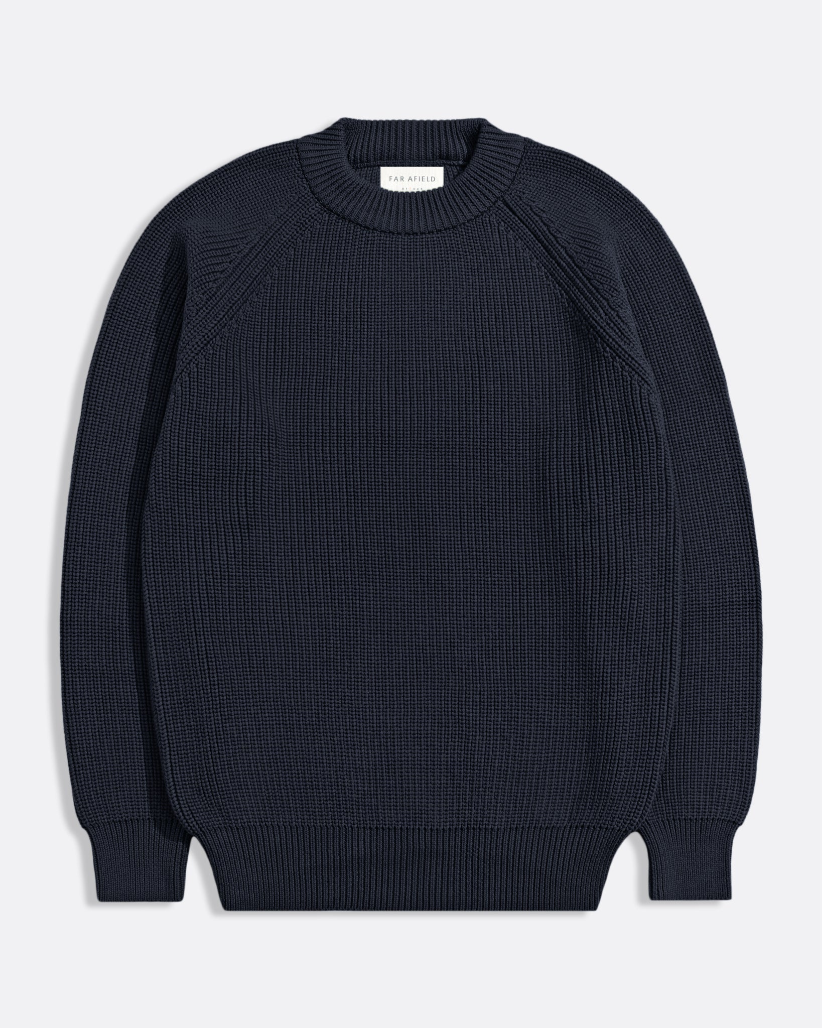 Herbert Knit Navy | Raglan Sleeve Midweight Sweater – Far Afield