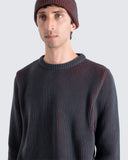Crewneck · Hamish Ribbed Knit - Red