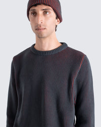 Crewneck · Hamish Ribbed Knit - Red
