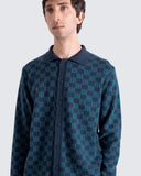 Knit Shirt · Zigger Knit Shirt - Criss-Cross Navy