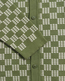 Knit Shirt · Zigger Knit Shirt - Criss-Cross Green