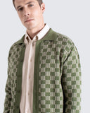 Knit Shirt · Zigger Knit Shirt - Criss-Cross Green