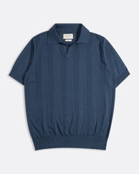 Polo Shirt · Clifford Open-Knit Polo Blue