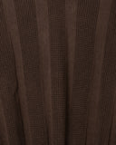 Close-up of the knit structure on the Clifford Waffle Polo Knit in brown