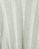 Close-up of the knit structure on the Clifford Waffle Polo Knit in aqua