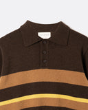 Benny Polo Knit in brown, detail view