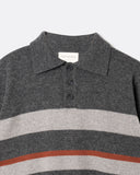 Benny Polo Knit in grey, detail view