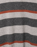 Close-up of the knit structure on the Benny Polo Knit in grey