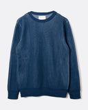 Far Afield Hamish Ribbed Jumper in blue, front view