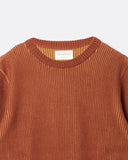 Hamish Ribbed Jumper in rust, detail view
