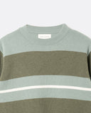 Combin Stripe Jumper in aqua, detail view