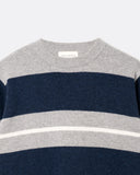 Combin Stripe Jumper in grey, detail view