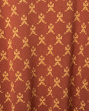 Close-up of the two-colour folk-figure jacquard used for the Lok Kala Knit Shirt