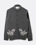 Far Afield Gurans Albers Cardigan in dark grey, front view