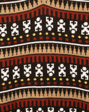 Close-up of the Nepalese folk-art jacquard used for the Lok Kala Pinto Vest
