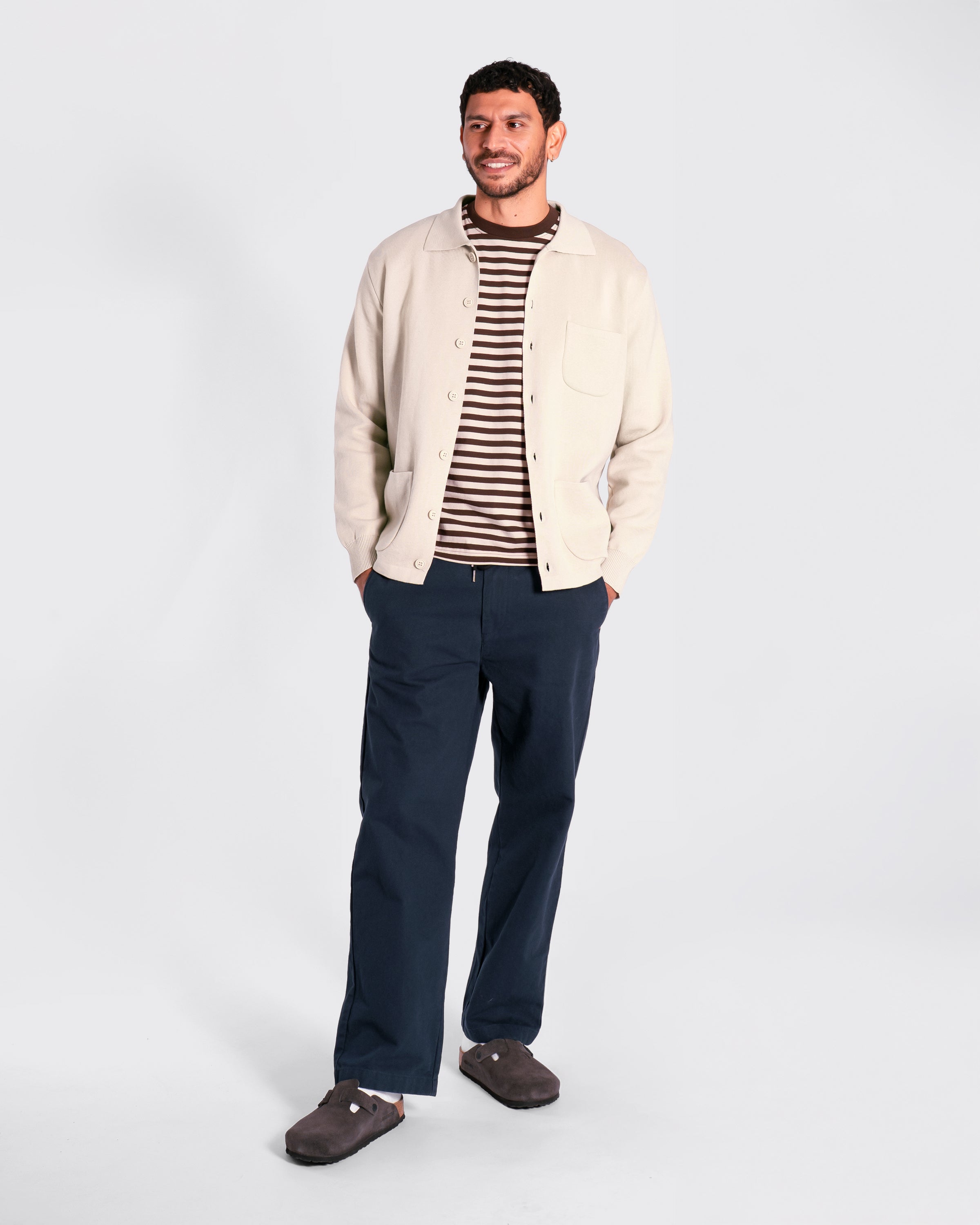 ジャケット・アウター MANUAL ALPHABET-FIELD TRIP CARDIGAN Station Cardigan | Men's Knitted Chore Cardigan in Sand · Far Afield