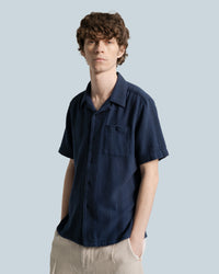 Short-Sleeve Shirt · Selleck Slub Stripe Shirt