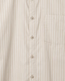 Close-up of the fabric and detailing on the Day Shirt in light grey