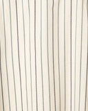 Close-up of the fabric on the Pennon Stripe Shirt in stone